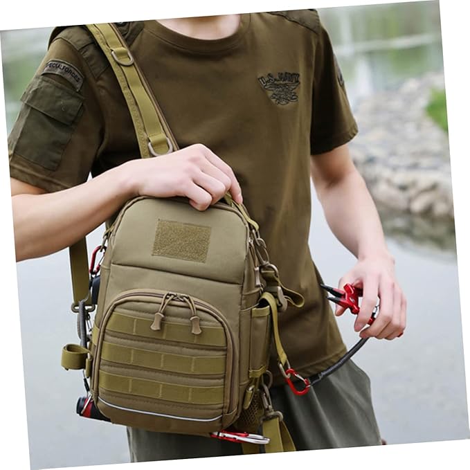 Happyyami Large Capacity Camouflage Backpack for Men Outdoor Camping Gear Multi-purpose Hiking and Fishing Shoulder Bag Durable Dual-strap Design for Adventurers