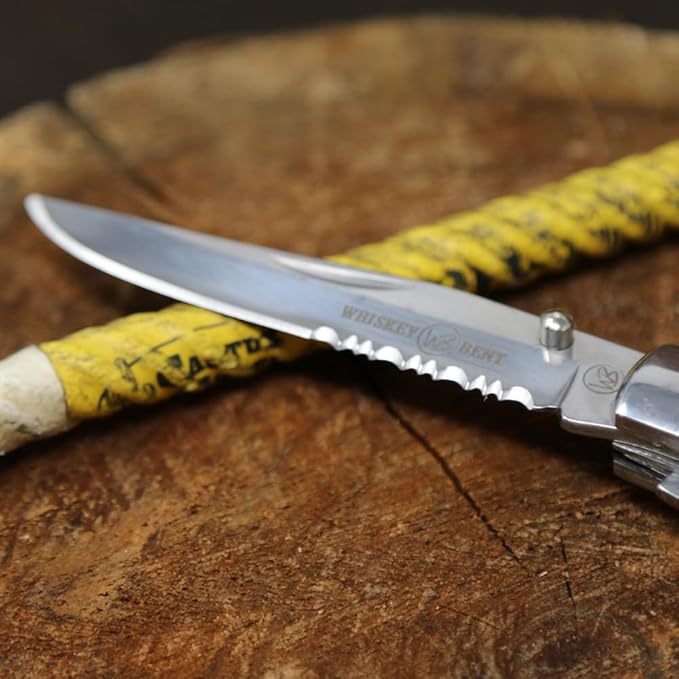 WHISKEY BENT HAT CO. Trapper Folding Pocket Knife with Hoofpick 4.125 Closed Length 440C Stainless Steel Blades (Cowpoke)