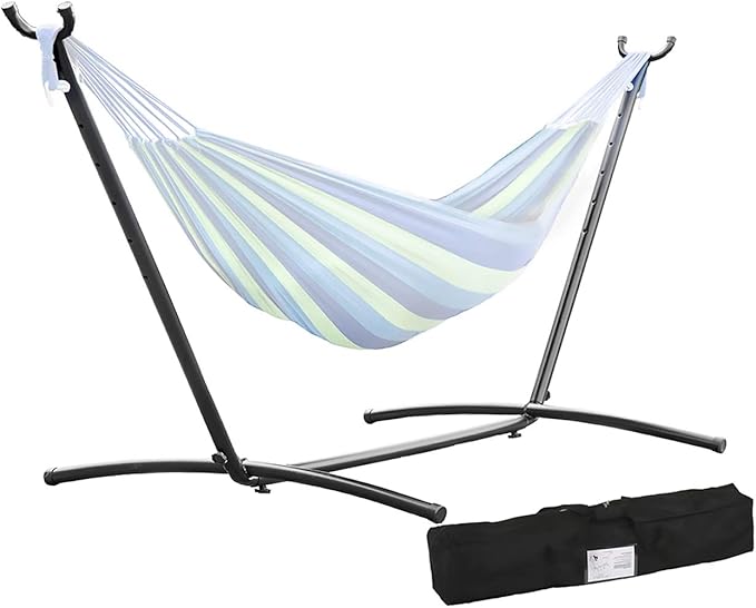Hammock Stand Portable Heavy Duty Hammock Stand Portable Steel Stand Only for Outdoor Patio or Indoor with Carrying Case (No Hammock)