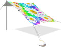 Beach Canopy with Windproof Ropes &amp Sandbags Beach Tent Sun Shade Sun Shelter for Camping Trips Fishing Backyard Fun or Picnics Daisy