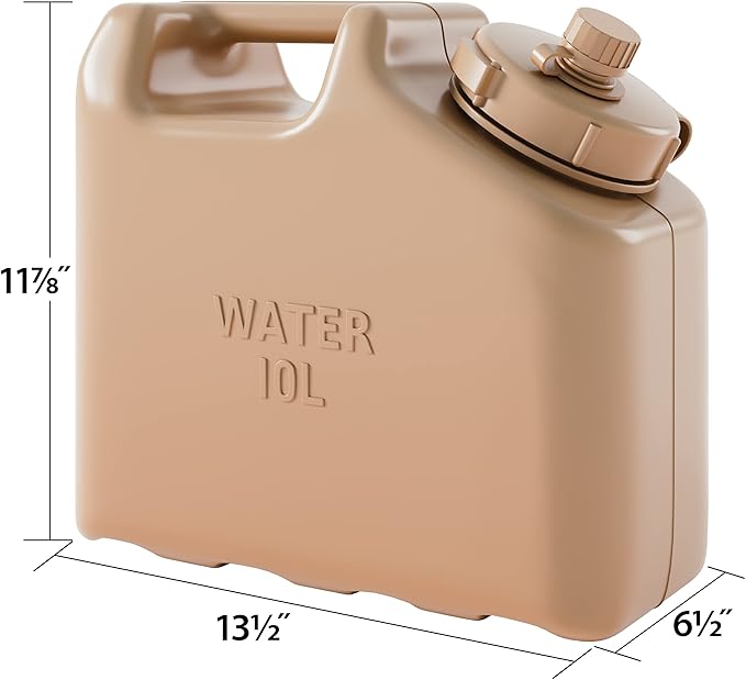 Scepter 2.5 Gallon True Military BPA Free Water Container Food Grade Water Jug for Camping and Emergency Storage Green