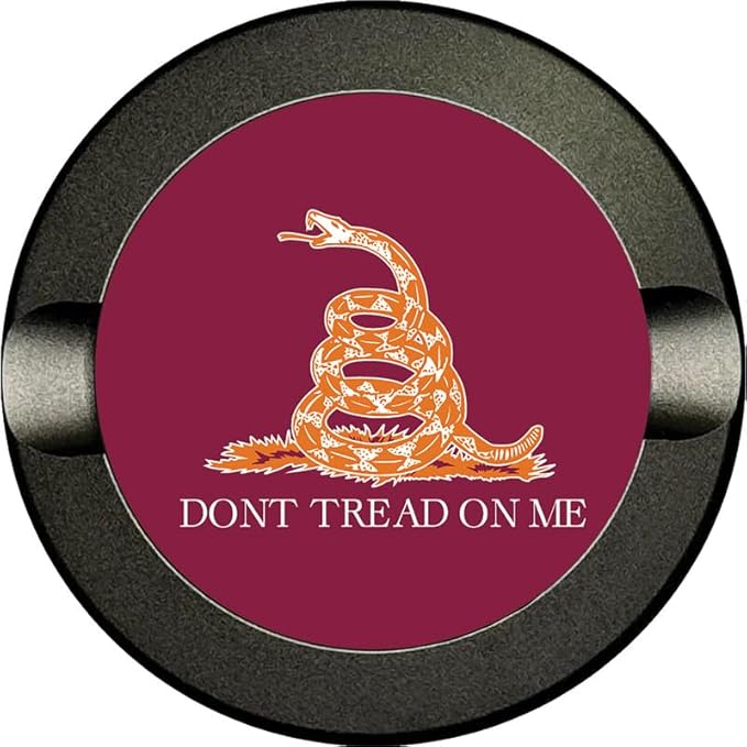 Brotherhood Metal Zyn Container | Metal Zyn Holder | Zyn Metal Can | Metal Container for Zyn Holder | Metal Zyn Pouch Cans | Don't Tread on Me Flag | Gadsden Flag | Burgundy Orange White
