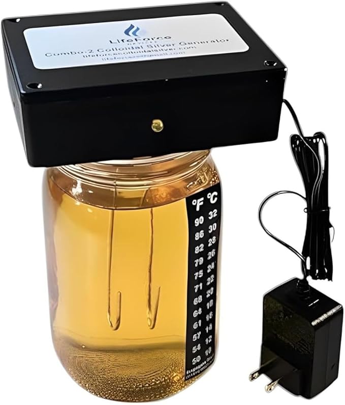 Compact Combo-2 Deluxe Colloidal Silver Generator Package Make 32 oz in 32 minutes - 14 Gauge