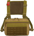 MiOYOOW Tactical Chest Rig Bag Waterproof Sports Utility Chest Pack Molle Running Chest Vest Bag for Running Hiking Cycling