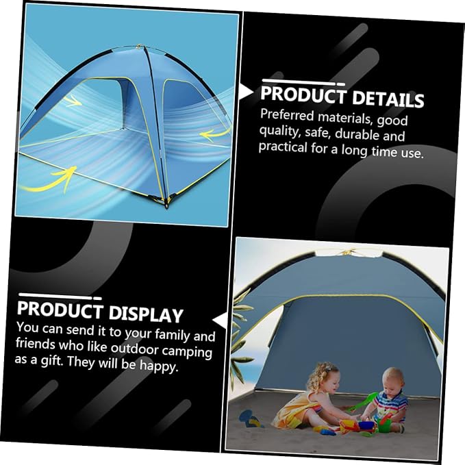 POPETPOP 1pc Quick Opening Tent Spacious Outdoor Camping Beach Shelter Uv Easy Setup Lightweight Design for Family Hiking Picnic Activities
