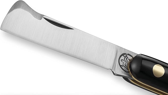 DUE BUOI GRAFTING KNIFE 202 WITH BLACK POLYMER HANDLE. (PROFESSIONAL KNIFE NOT AN EDC POCKET KNIFE)