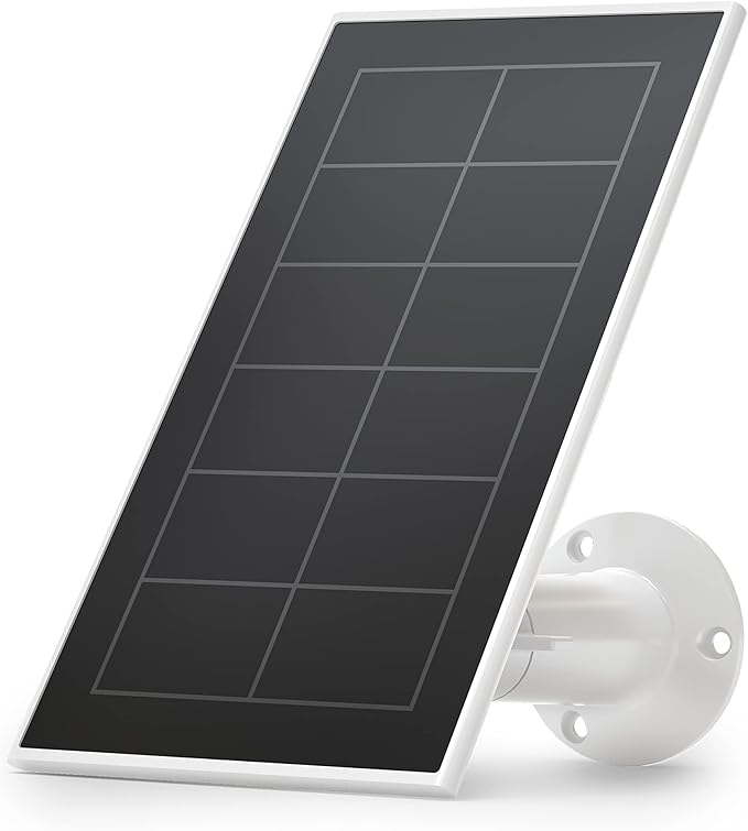 Arlo Solar Panel Charger (2021 Released) - Certified Accessory - Works with Arlo Pro 5S 2K Pro 4 Pro 3 Floodlight Ultra 2 and Ultra Cameras Weather Resistant Easy Install White