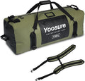 Waterproof Duffel Bag 110L - Marine Dry Bag with 700D PVC &amp Airtight Zipper Extra Large Duffle Bag for Camping Rafting Kayaking Boating Car Roof Storage (Green)