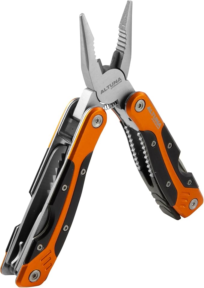 Altuna - Professional Multitool - 16 in 1 Multipurpose Knife - Includes Protective Case - Multifunction Pliers for Day to Day - Ideal for Camping Car and Hiking - Model 8460