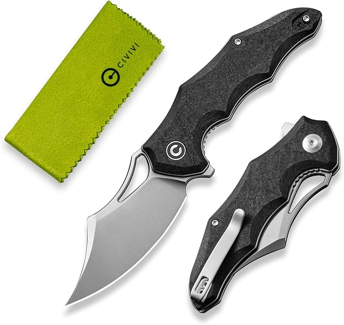 CIVIVI Chiro Cool Pocket Knife for EDC Folding Knife with Flipper 3.1 14C28N Blade G10 Handle Utility Knife for Men Women C23046-3
