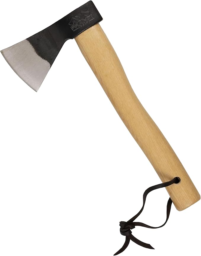 PRANDI Piemonte Hatchet 0.66lb - Ash Handle 13in - Ideal for Camping Travel and Bushcraft - Made in Italy