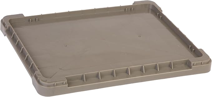 Hudson Exchange 12 x 15 (4 Pack) Lid For Straight Wall Handled Storage Container Tote Gray/Brown