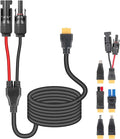 6-in-1 Solar Panel Connector Cable Kit 14AWG Heavy-Duty Weatherproof Extension Multi Output DC5521/7909/8020/XT60 for Portable Power Station RV Camping Generator(16FT)