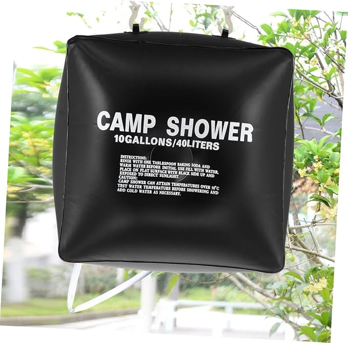 Solar Heating Bag Camping Shower Bag Portable Solar Shower Mesh Pouch for Glamping