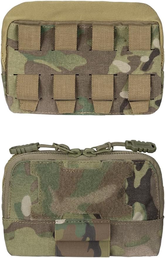 Tactical MOLLE Admin Panel Pouch Small Chest Pouch for Tactical Bag JPC2.0 AVS CPC with MOLLE System 500D Nylon