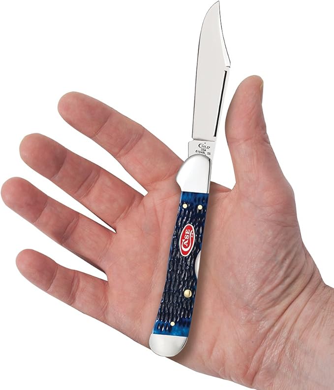 CASE XX WR Pocket Knife Navy Blue Bone Copperlock Item #7064 - (61549L SS) - Length Closed: 4 1/4 Inches