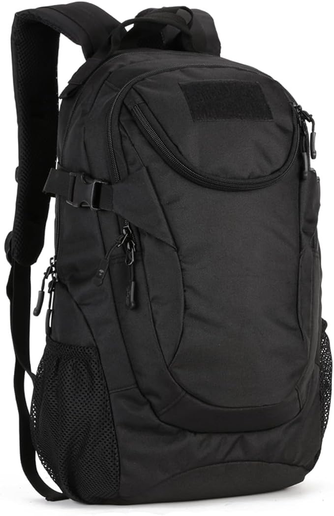 Tactical Bags &amp Packs 25L EDC Daypack Outdoor Hiking Military Rucksacks for Men Women (Black)
