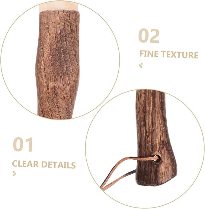 2pcs Short Wood Axe Handle Curved for Hatchet Replacement Heavy Duty Splitting Handle Solid Wood Construction Comfort Grip Fits