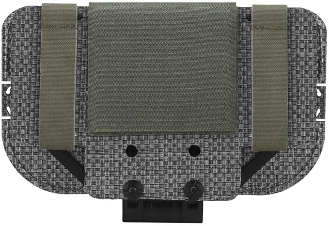 Let Me Be Airsoft Plate Carrier Molle Phone Carrier Outdoor Lightweight Navigation BoardWide Angle Foldable Phone Holder Chest Rig Hovering Mount Tactical Vest Accessory (Ranger Green)
