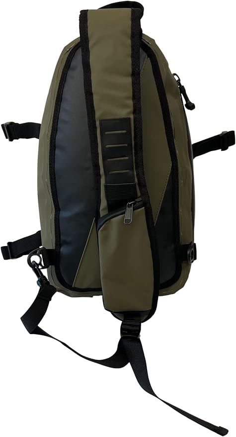 Sling Pack Fully Waterproof Dry Bag - Airtight Scentproof Submersible for Fly Fishing Hiking Hunting Camping Kayaking Paddle Boarding &amp Daily Use Green