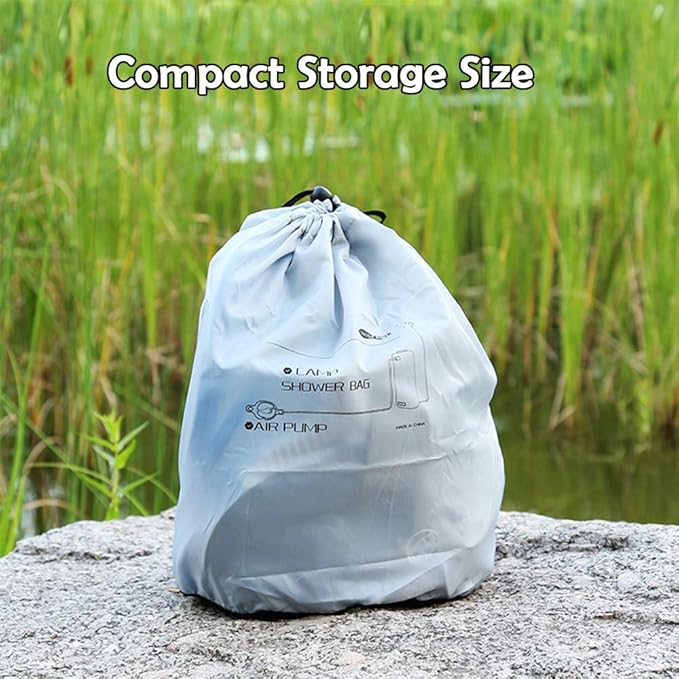 Lixada 12L/20L Water Bag Collapsible Water Container Portable Camping Shower Bag Water Bag with Air Pump for Outdoor