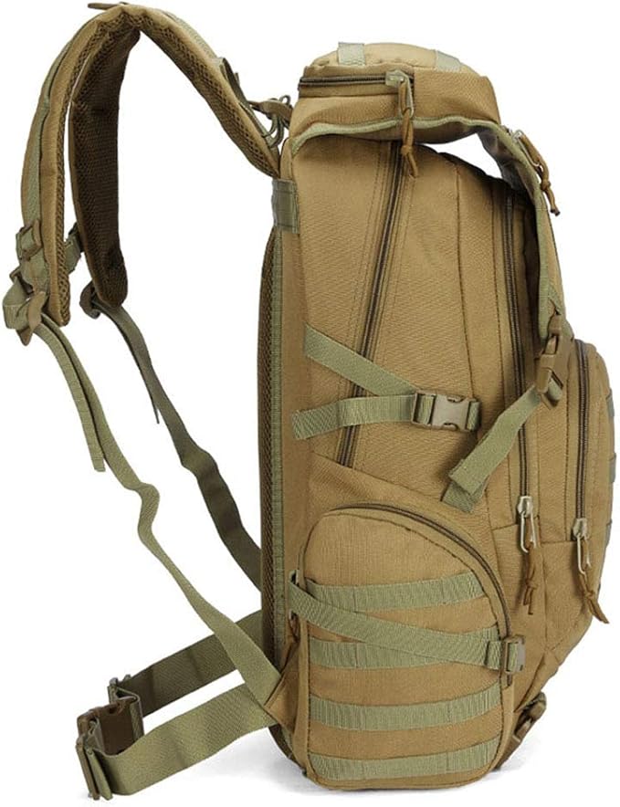 Outdoor Sports Pack Hiking Bag Tactical Rucksack Camo Knapsack Combat Camouflage Tactical Molle 50L Backpack - DW