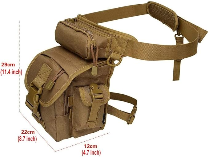 ANTARCTICA Waterproof Military Tactical Drop Leg Pouch Bag Type B Cross Over Leg Rig Outdoor Bike Cycling Hiking Thigh Bag