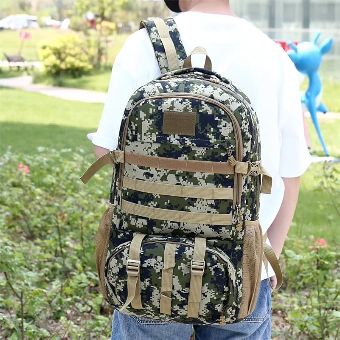 Tactical Backpack Military Molle Hiking 36-55L tactical camouflage outdoor sports camouflage bag hiking plateau camouflage
