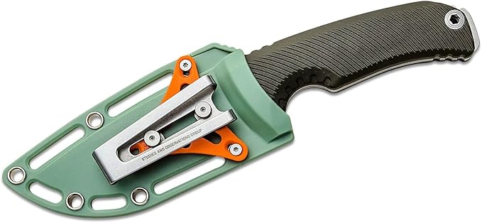 SOG Tellus FX Full-Sized Fixed Blade Knives 4.2 Full-Tang CRYO 440C Steel Blade GRN Handle UMS Compatible Sheath