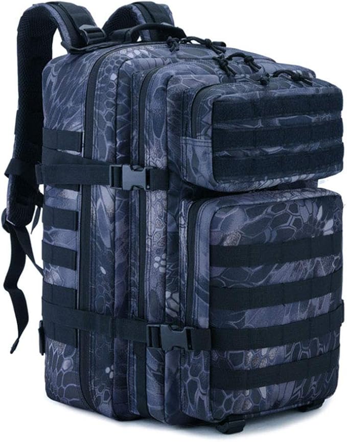 Outdoor Sports Pack Hiking Bag Tactical Rucksack Camo Knapsack Combat Camouflage Tactical 45L Molle Backpack