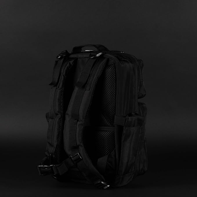 WOLFpak 15L Slim Tactical Gym Backpack - Durable 1000D Waterproof Oxford Material | Minimalist Daypack w/Laptop Pocket &amp Dual Cup Holders | Great for Travel &amp Everday Carry | (Mesh)
