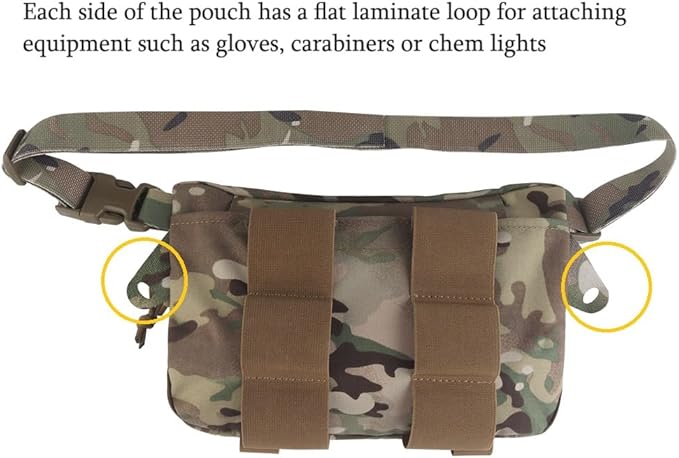 Large Multi-Purpose Drop Pouch Universal Tactical Fanny Pack Vest Hook and Loop EDC Admin Wait Bag