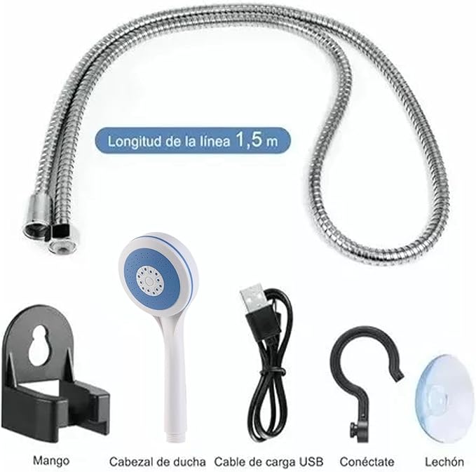Portable Shower ABS Electric Battery Powered Camping Shower Pump for Outdoor Use