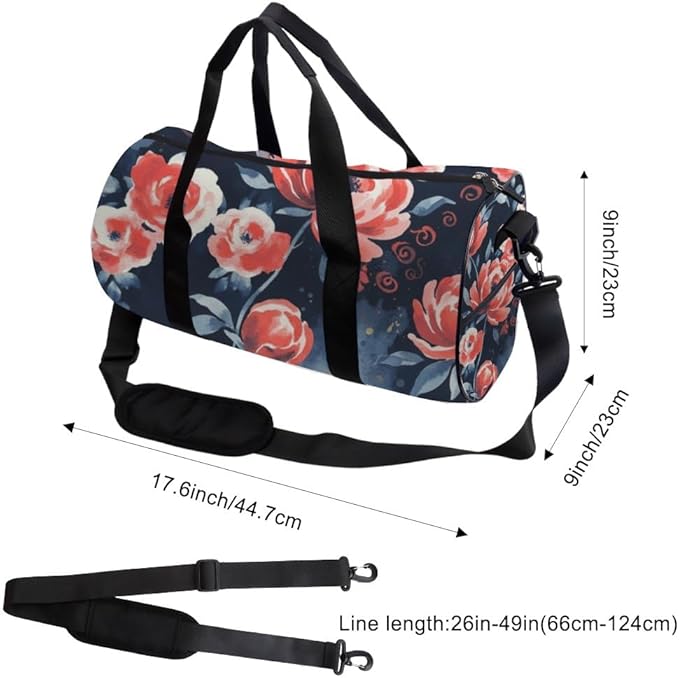 Vivid Botanical Foldable Womens Bag Oxford Tote Bags Adjustable Shoulder Strap Convertible Carry Backpack Cute Carry On Bag For Sleepover Pilates Gym Gifts For Women