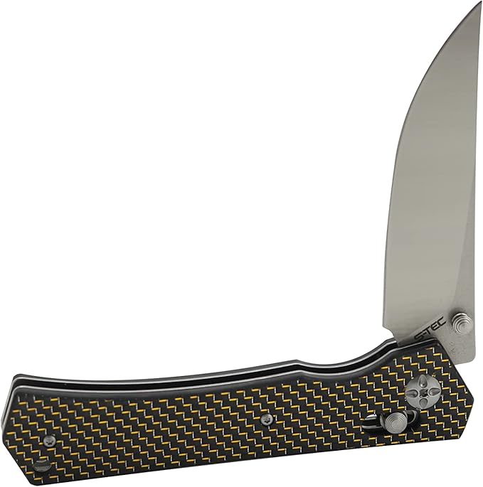 S-TEC Axel Lock EDC Folding Pocket Knife with Carbon Fiber Handle &amp D2 Steel Blade - Series 2 (TS024)