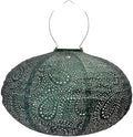 Lumiz 220992 - 16 Oval Green Paisley Pattern Lantern (Oval Paisley Lantern Green (LUM125))