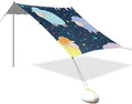 Beach Canopy with Windproof Ropes &amp Sandbags Beach Tent Sun Shade Sun Shelter for Camping Trips Fishing Backyard Fun or Picnics Sheep