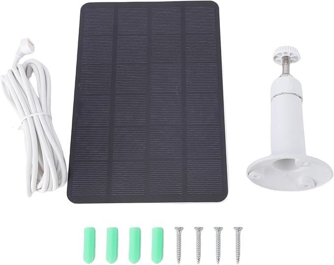 Fabater Solar Panel for Googles Nest Camera 10W Solar Power Charger with 360 Adjustable Bracket and 9.8ft Cable IP66 Water Proof for Indoor &amp Outdoor Security Cam (1pc)