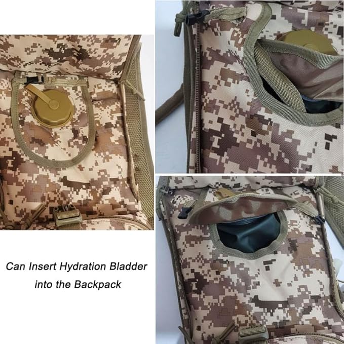 Outdoor Sports Hiking Bag Tactical Assault Combat Camouflage Tactical Molle Water Pack 3L Hydration Pack