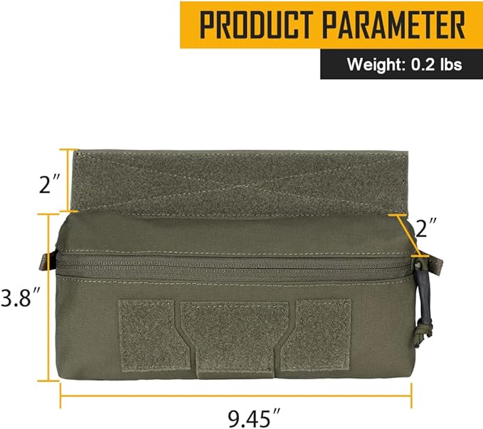 IDOGEAR Tactical Drop Pouch with Hook and Loop for JPC CPC AVS Vest Utility Tool Pouch Fanny Pack