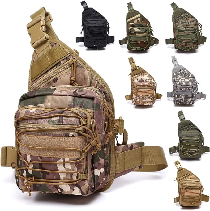 Outdoor Sports Hiking Sling Bag Shoulder Pack Camouflage Tactical Molle Chest Bag