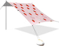xigua Strawberry Beach Tent Sun Shelter with Carrying Bag - Silver Coated Oxford Fabric Beach Canopy for Beach Camping Fishing - Includes Windproof Ropes Sandbags &amp Stakes