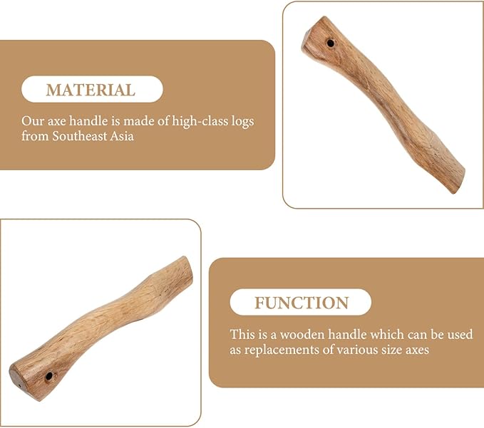 Wood Replacement Handle for Camp 14.6 Inch Hatchet Handle Replacement Hickory Hatchet Handle Replacement 27x4.5cm