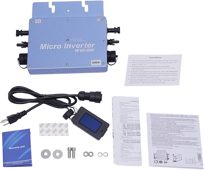 600W Solar Micro Grid Tie Inverter IP65 Waterproof Automatic Identification Power Inverters Solar &amp Wind Power Inverter for 30V 36V Solar Panels &amp 36V Batteries