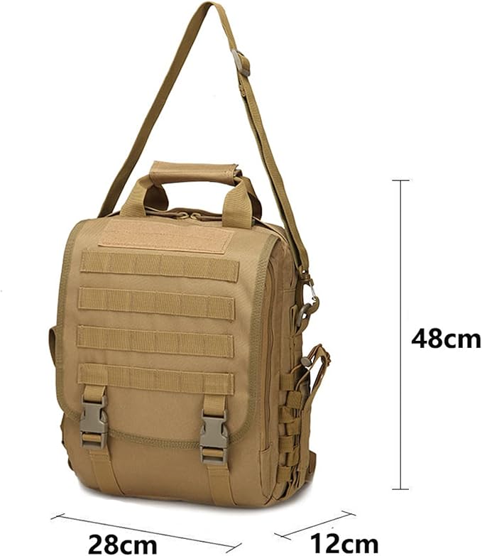 Waterproof Military Tactical Molle Backpack 14(inch) Laptop Sling Bag for Hiking Travel Trekking Camping