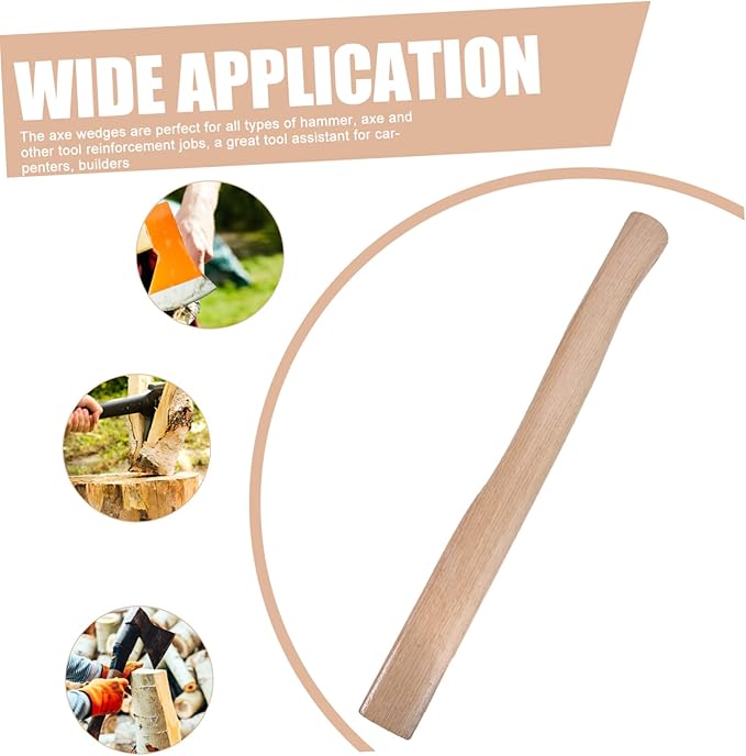 Wooden Axe Handle Replacement Hatchet Handle for Axe Woodworking Tool Wedges Easy Install