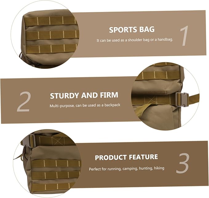 Large Capacity Outdoor Backpack Travel Bag Shoulder Straps Handbag Storage Pouch Hiking