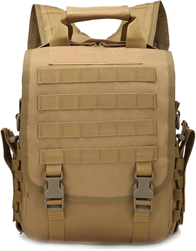 Waterproof Military Tactical Molle Backpack 14(inch) Laptop Sling Bag for Hiking Travel Trekking Camping