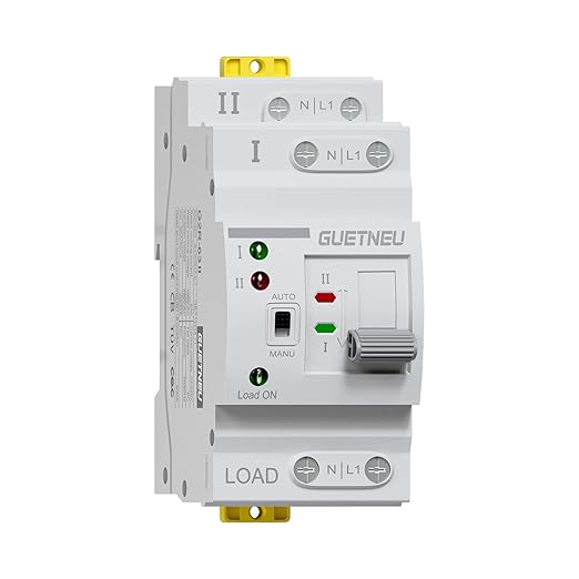 ATS Dual Power Automatic Transfer Switch 2P 63A 220V Manual Transfer SwitchUninterruptible Millisecond-Level ATS 50/60 Hz White CE