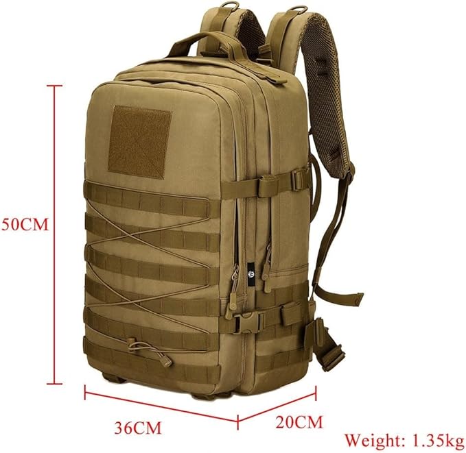 Jungle Leopard 45L Backpack Tactical Hunting Molle Rucksack Travel Hiking Camping Climbing Sport Large Shoulder Bag(MC)